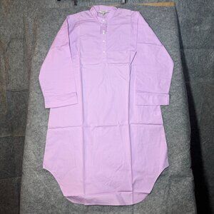 J. Peterman Lavender Popover Tunic Shirt Dress Womens Size Small 100% Cotton Cla